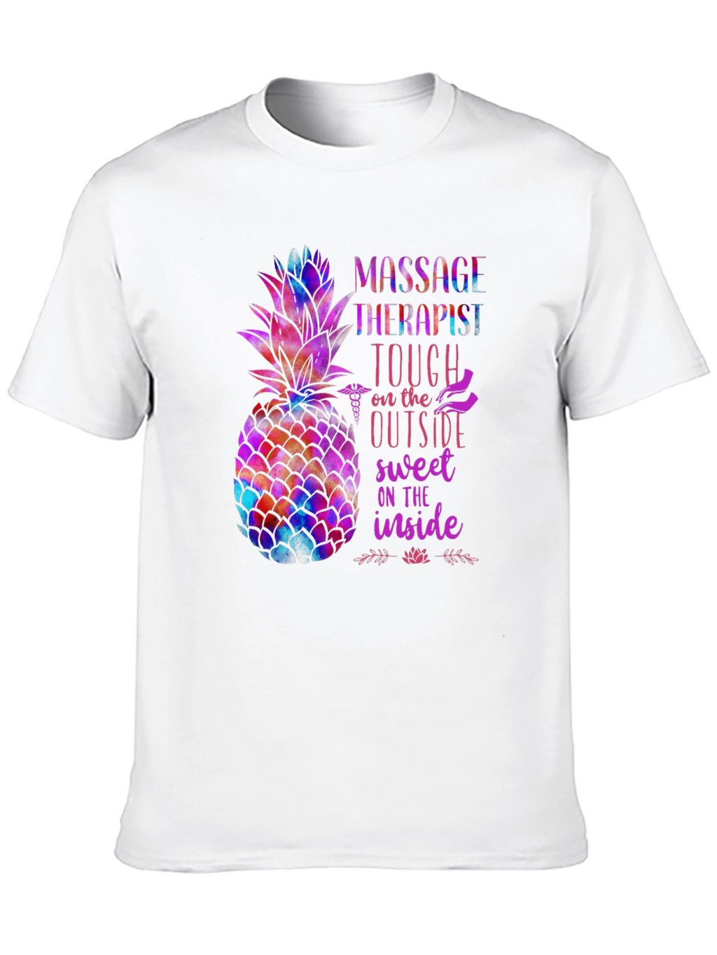 Massage Therapist Pineapple Graphic Tee