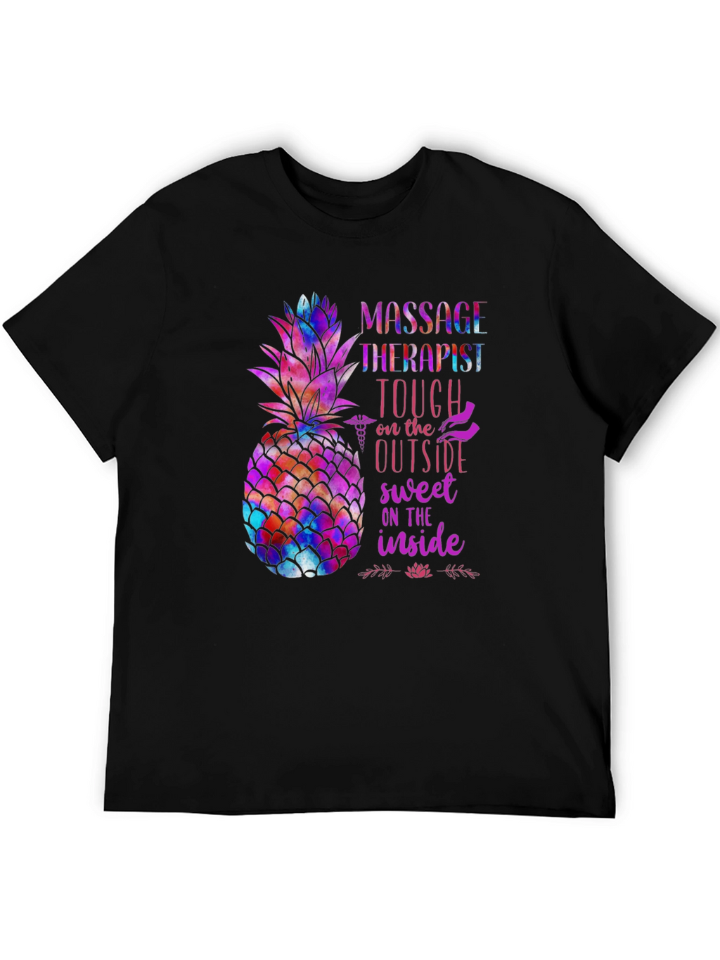 Massage Therapist Pineapple Graphic Tee
