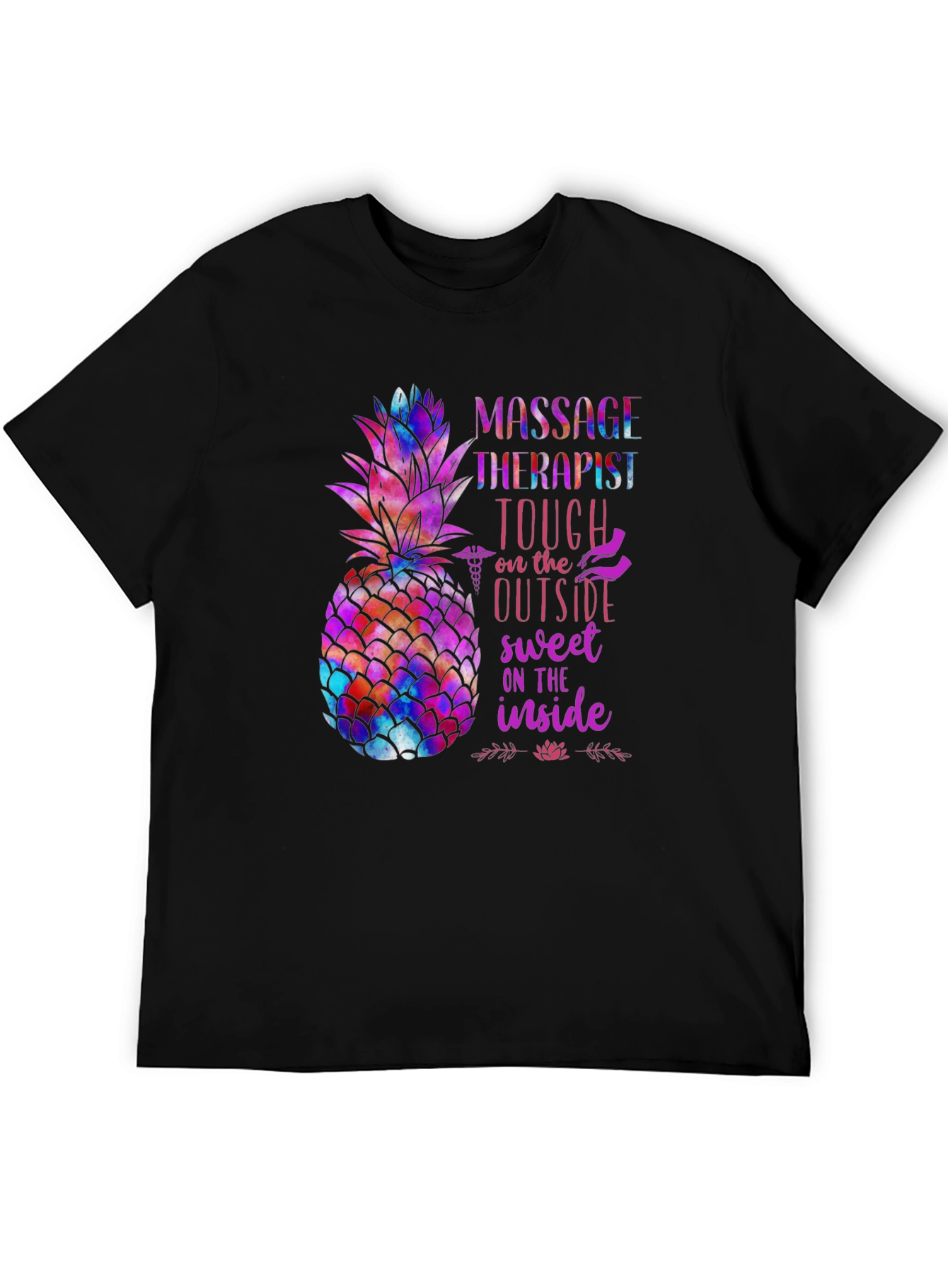 Massage Therapist Pineapple Graphic Tee