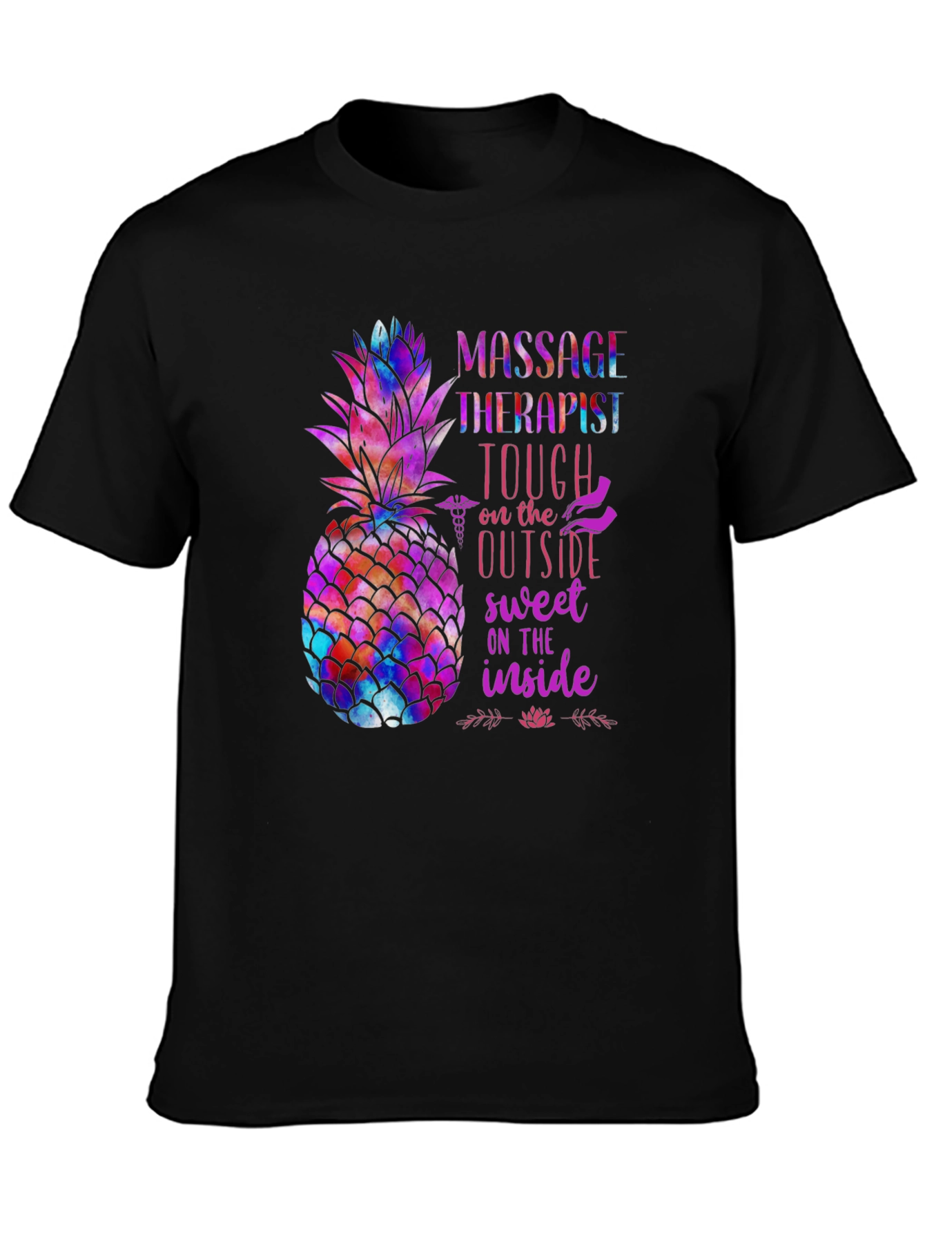 Massage Therapist Pineapple Graphic Tee