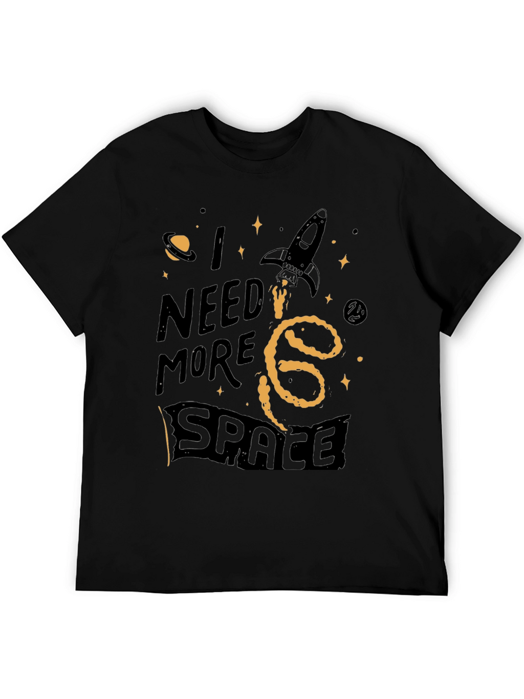 I Need More Space Graphic Tee - Black