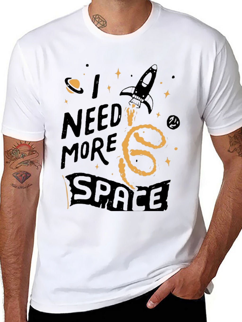 I Need More Space Graphic Tee - Black