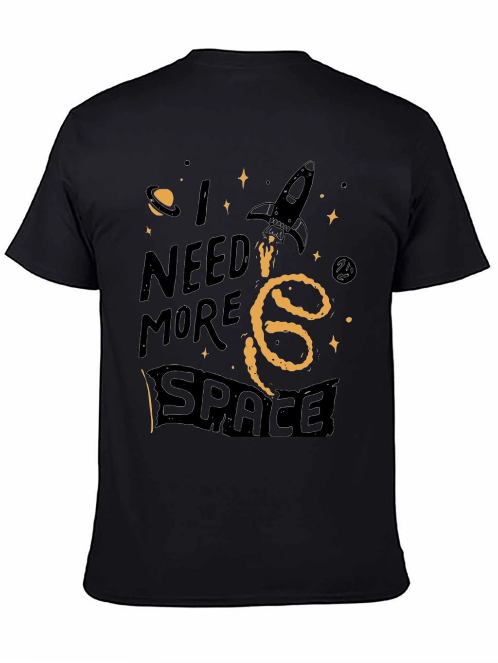 I Need More Space Graphic Tee - Black