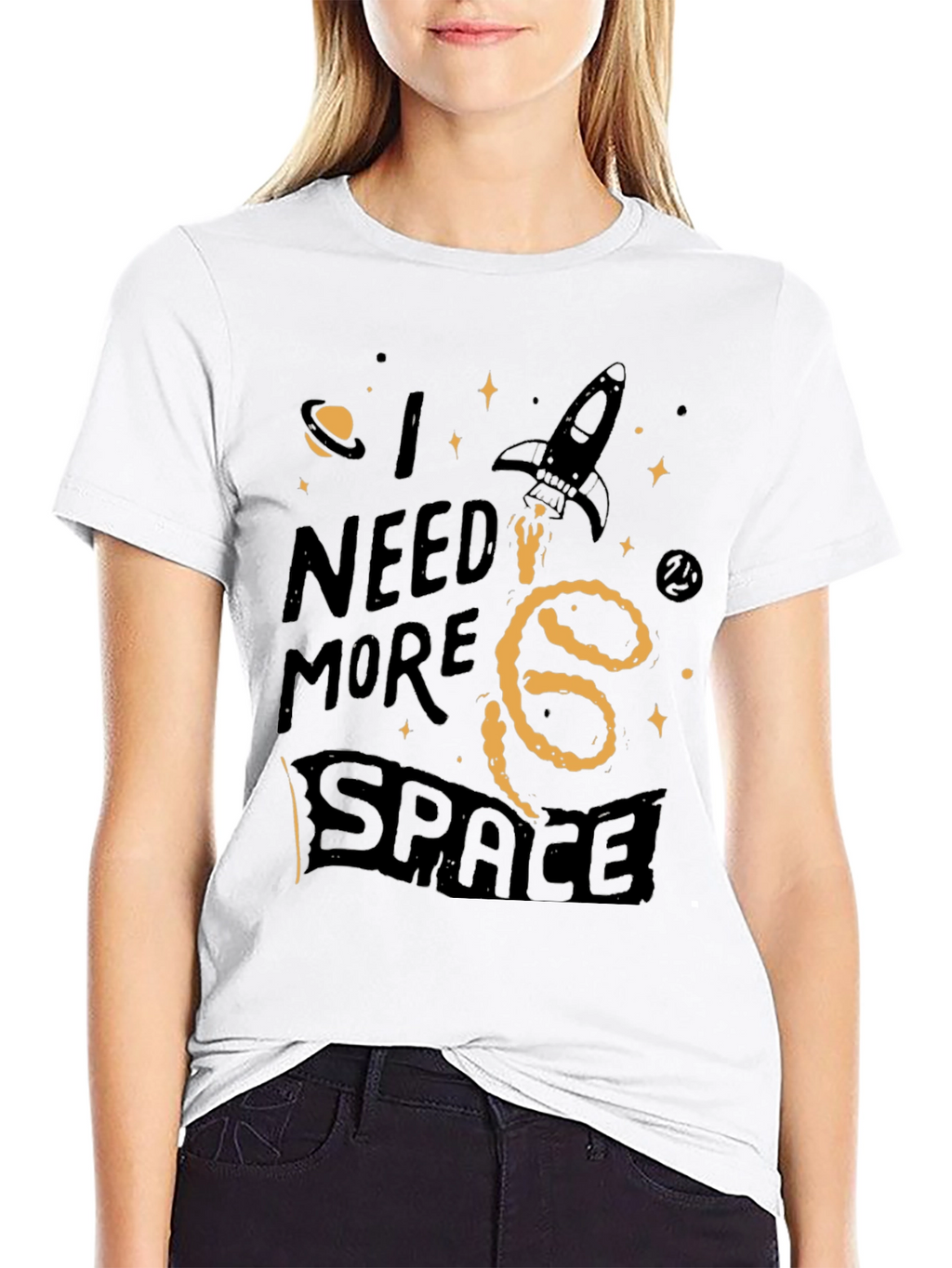 I Need More Space Graphic Tee - Black