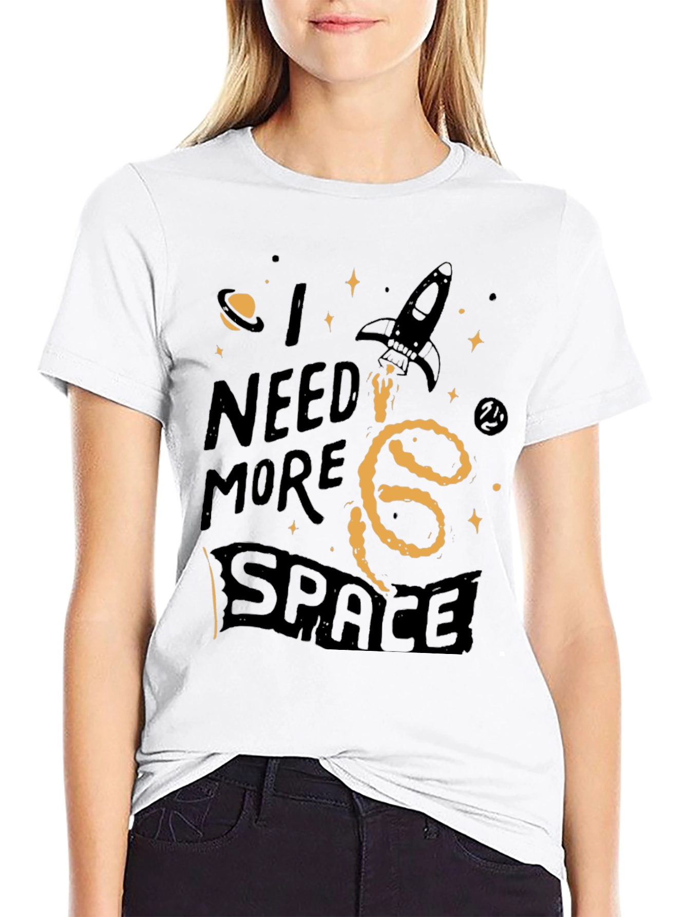 I Need More Space Graphic Tee - Black