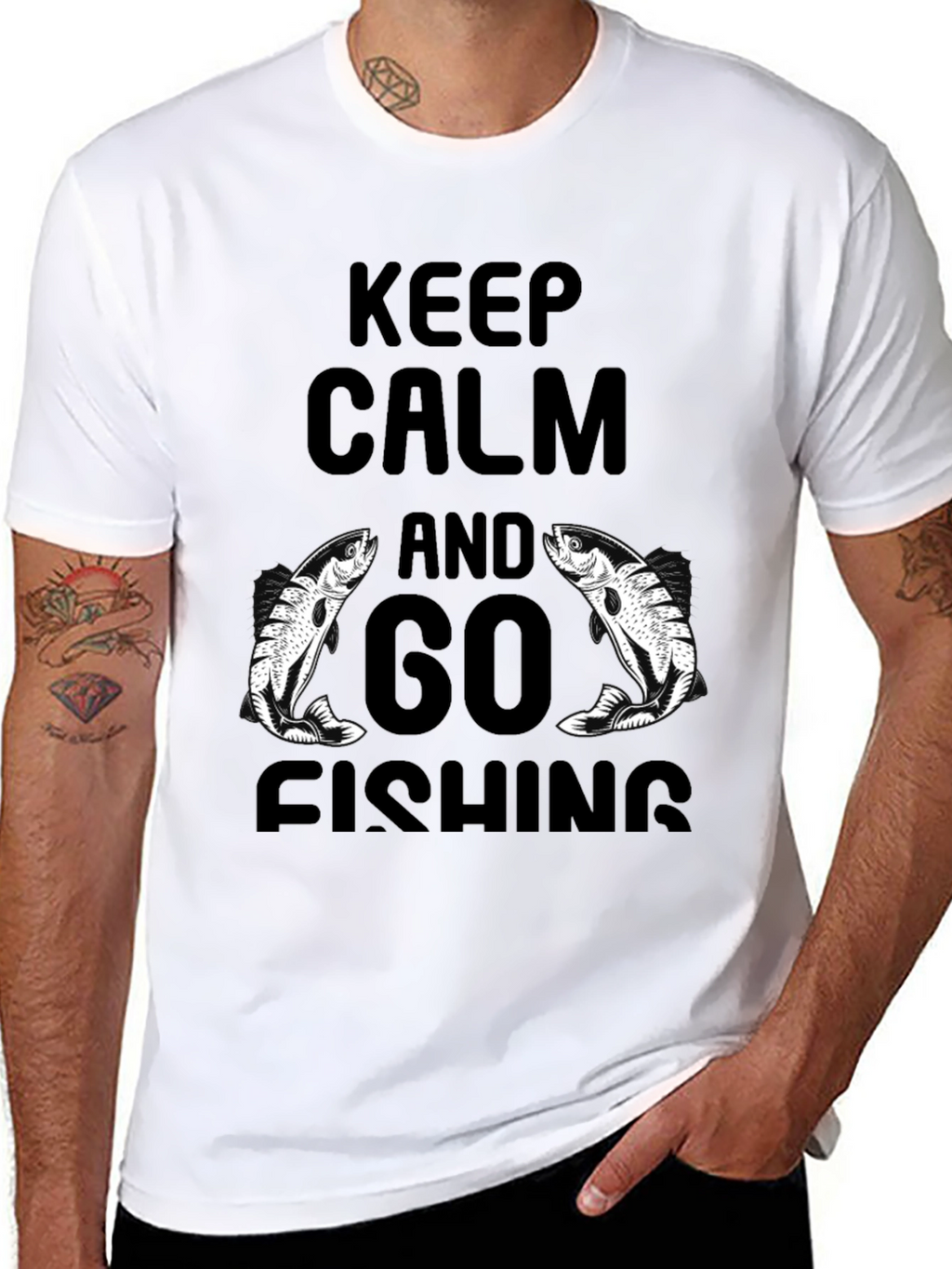 Keep Calm and Go Fishing Graphic Tee