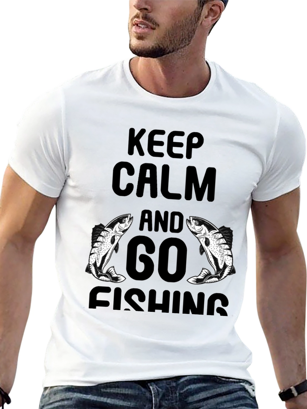 Keep Calm and Go Fishing Graphic Tee