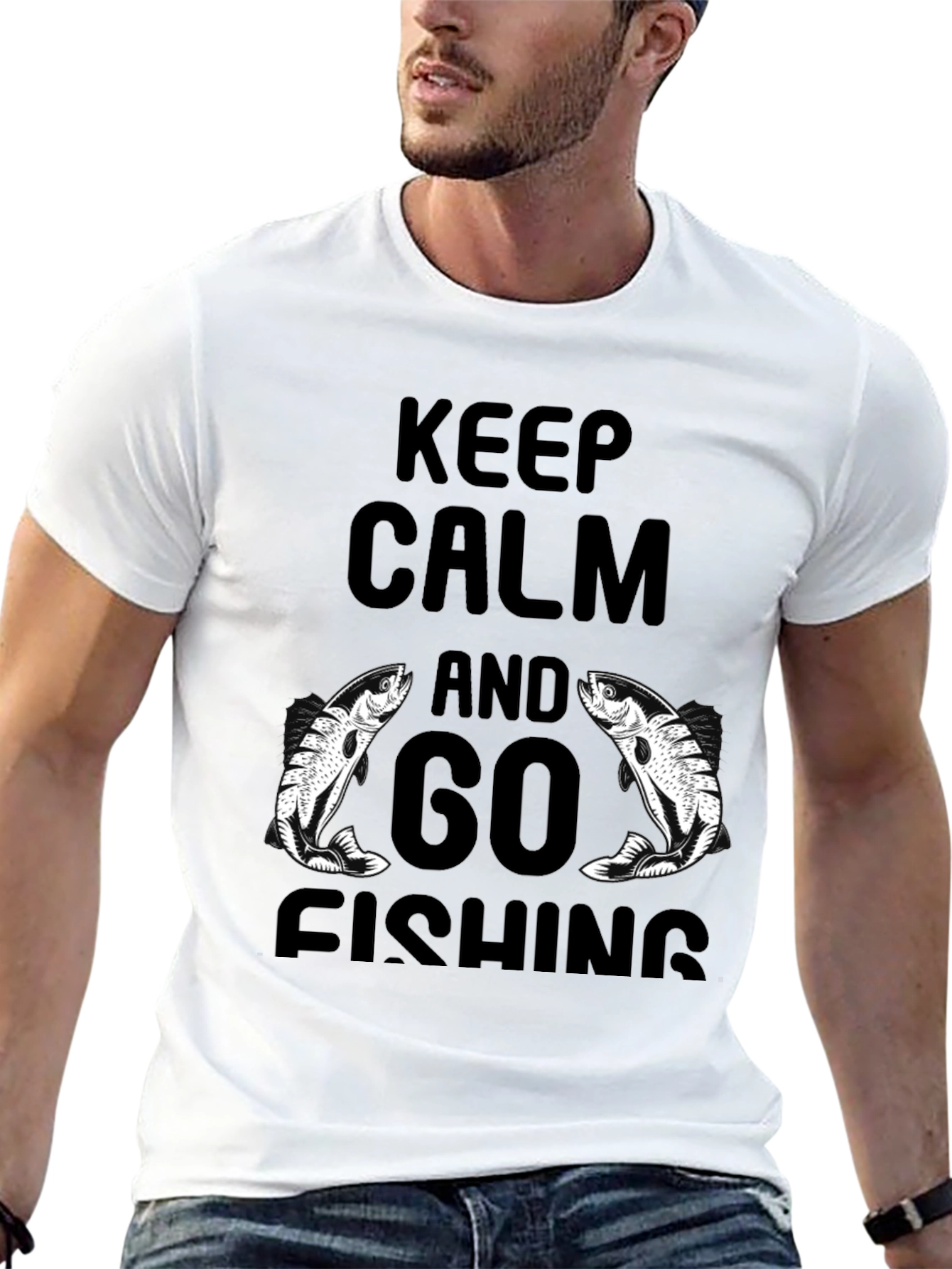 Keep Calm and Go Fishing Graphic Tee