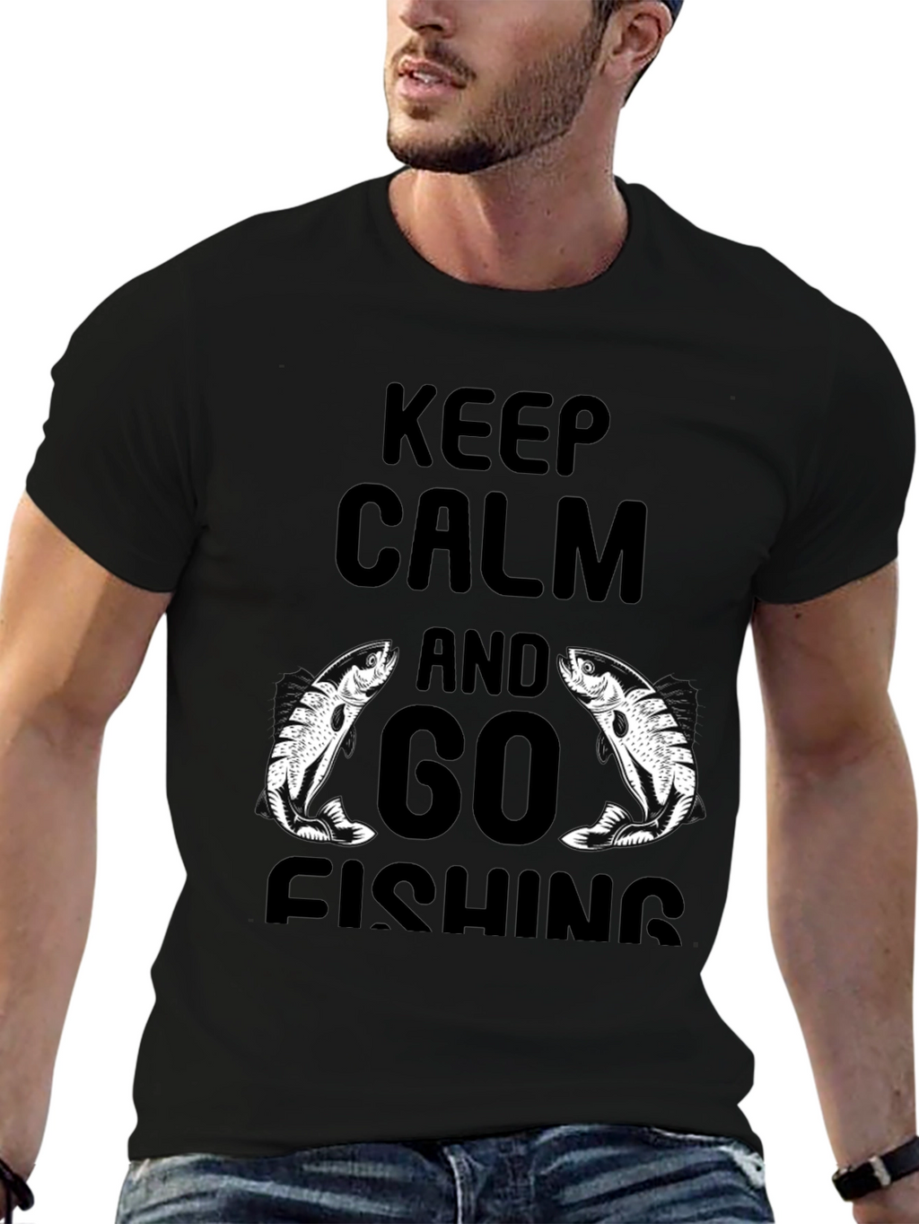 Keep Calm and Go Fishing Graphic Tee