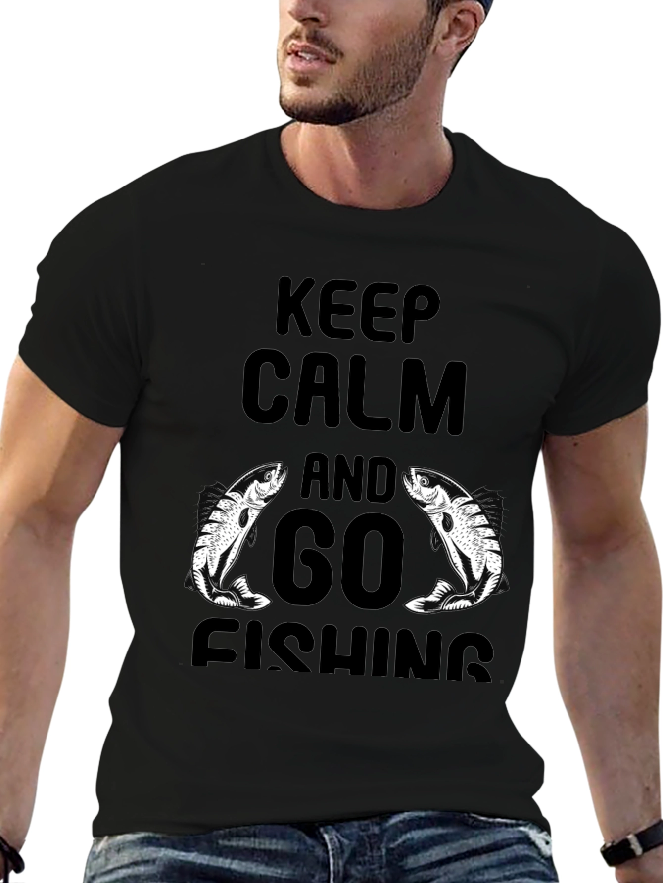 Keep Calm and Go Fishing Graphic Tee