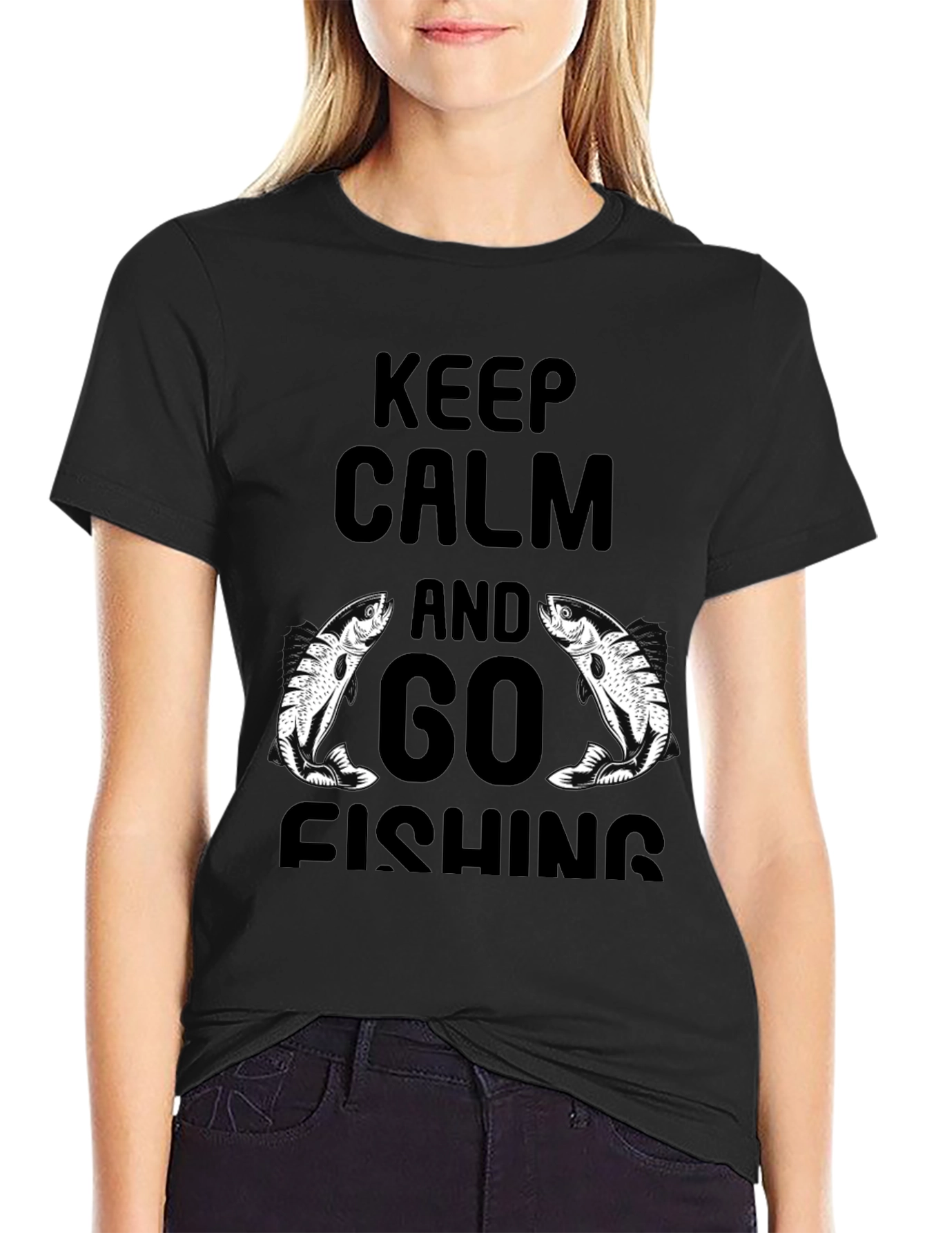 Keep Calm and Go Fishing Graphic Tee