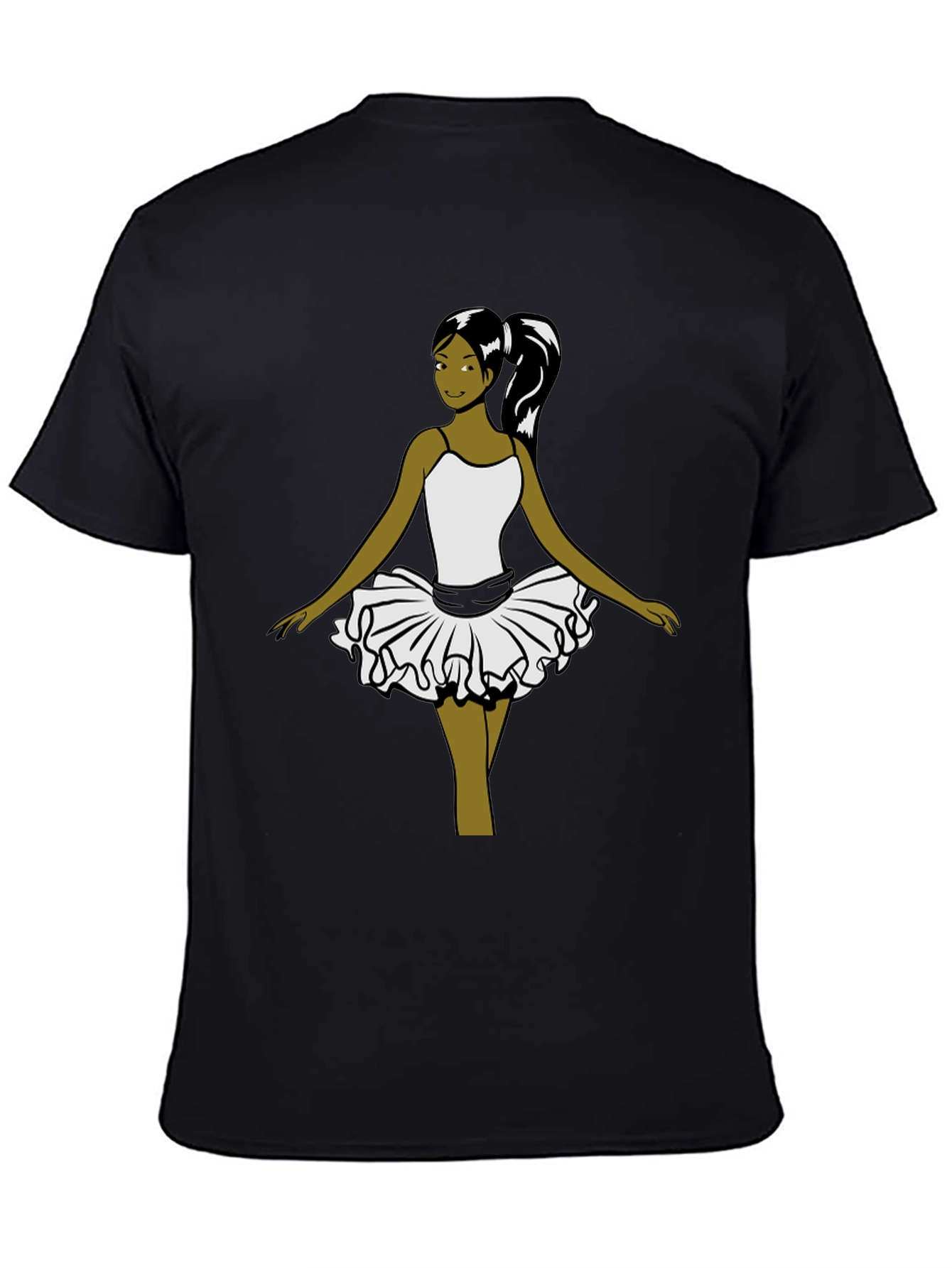 Ballerina Graphic Tee - Soft Cotton Black T-Shirt