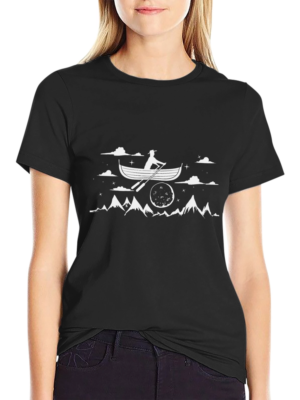 Mountain Rowboat Graphic Tee