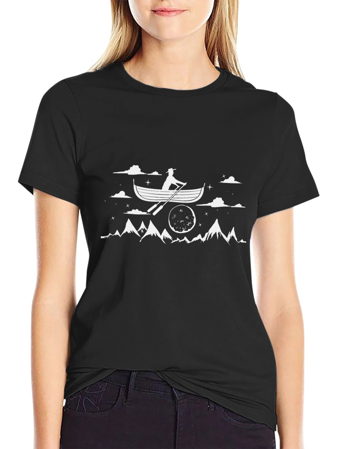 Mountain Rowboat Graphic Tee