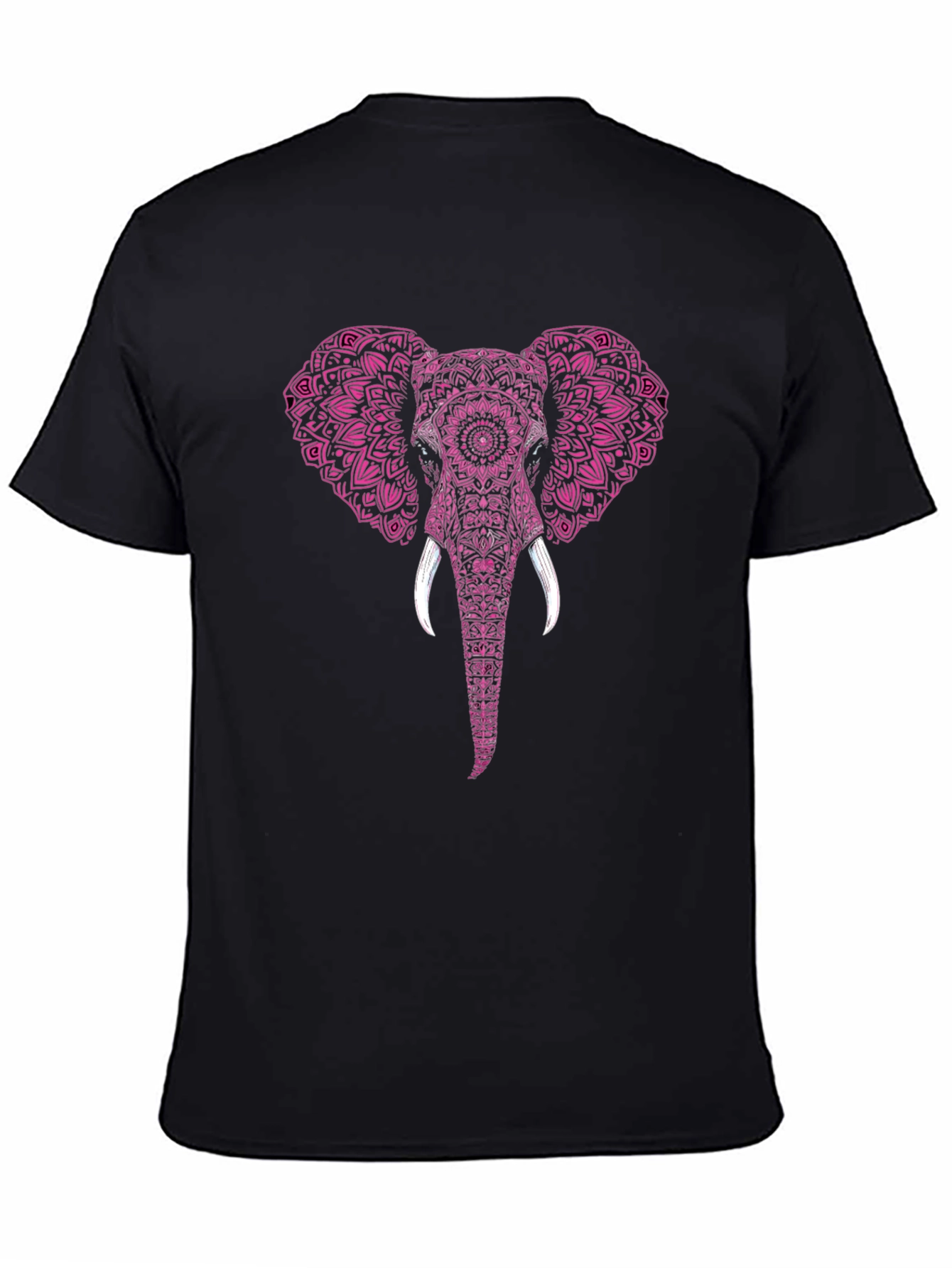 Elephant Mandala Print Mens T-Shirt