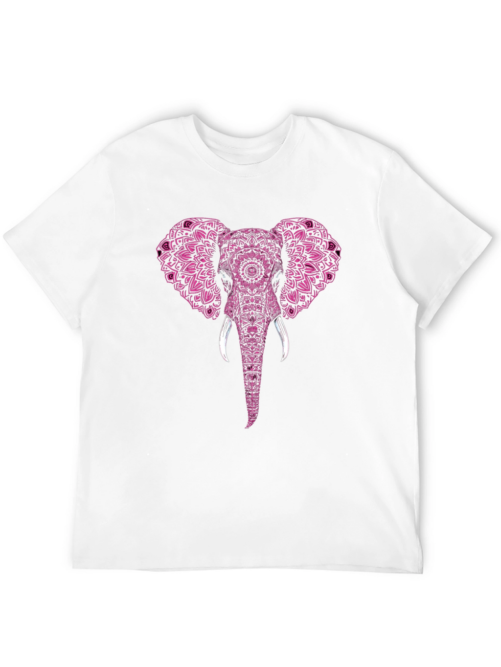Elephant Mandala Print Mens T-Shirt