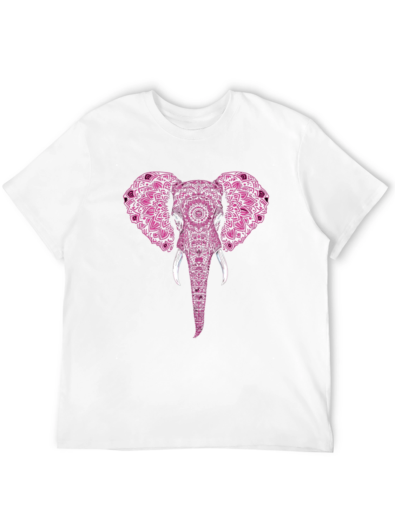 Elephant Mandala Print Mens T-Shirt