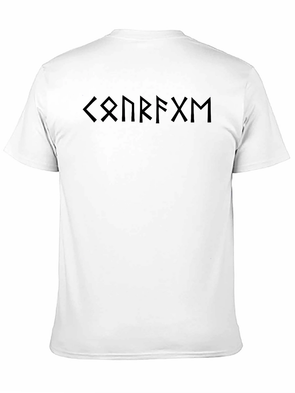Viking Rune Graphic Tee - Black Cotton Blend