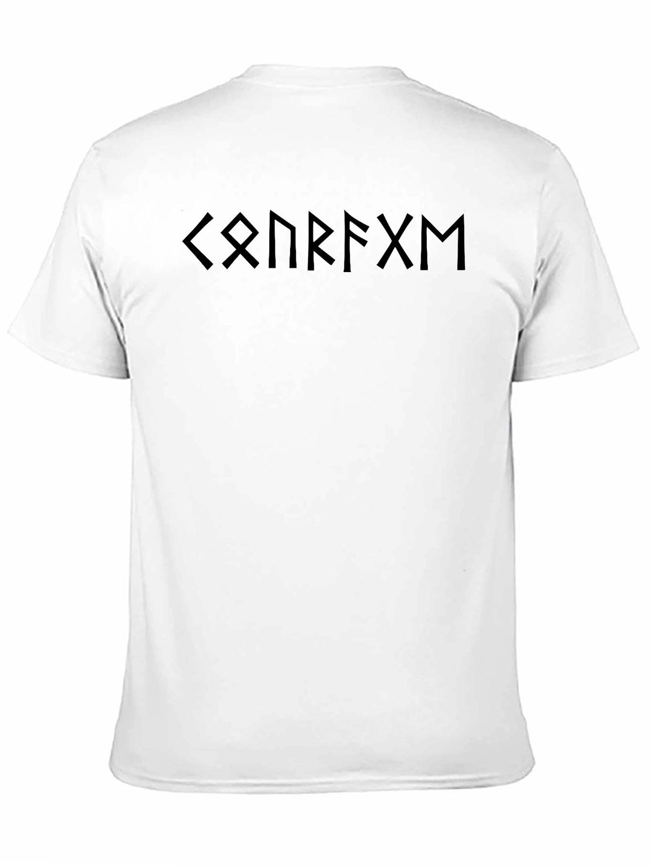 Viking Rune Graphic Tee - Black Cotton Blend