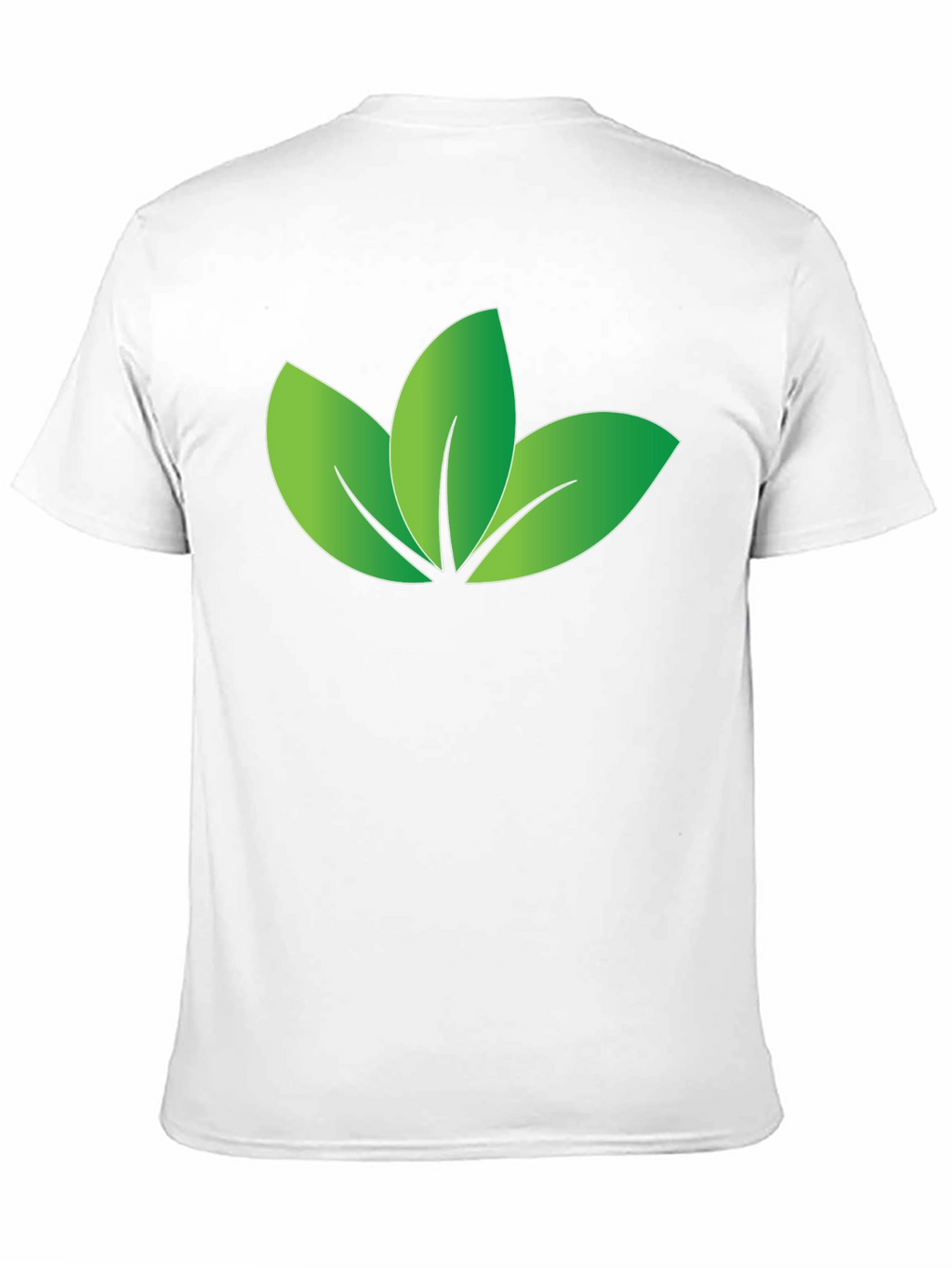 Eco-Friendly Leaf Design Black T-Shirt