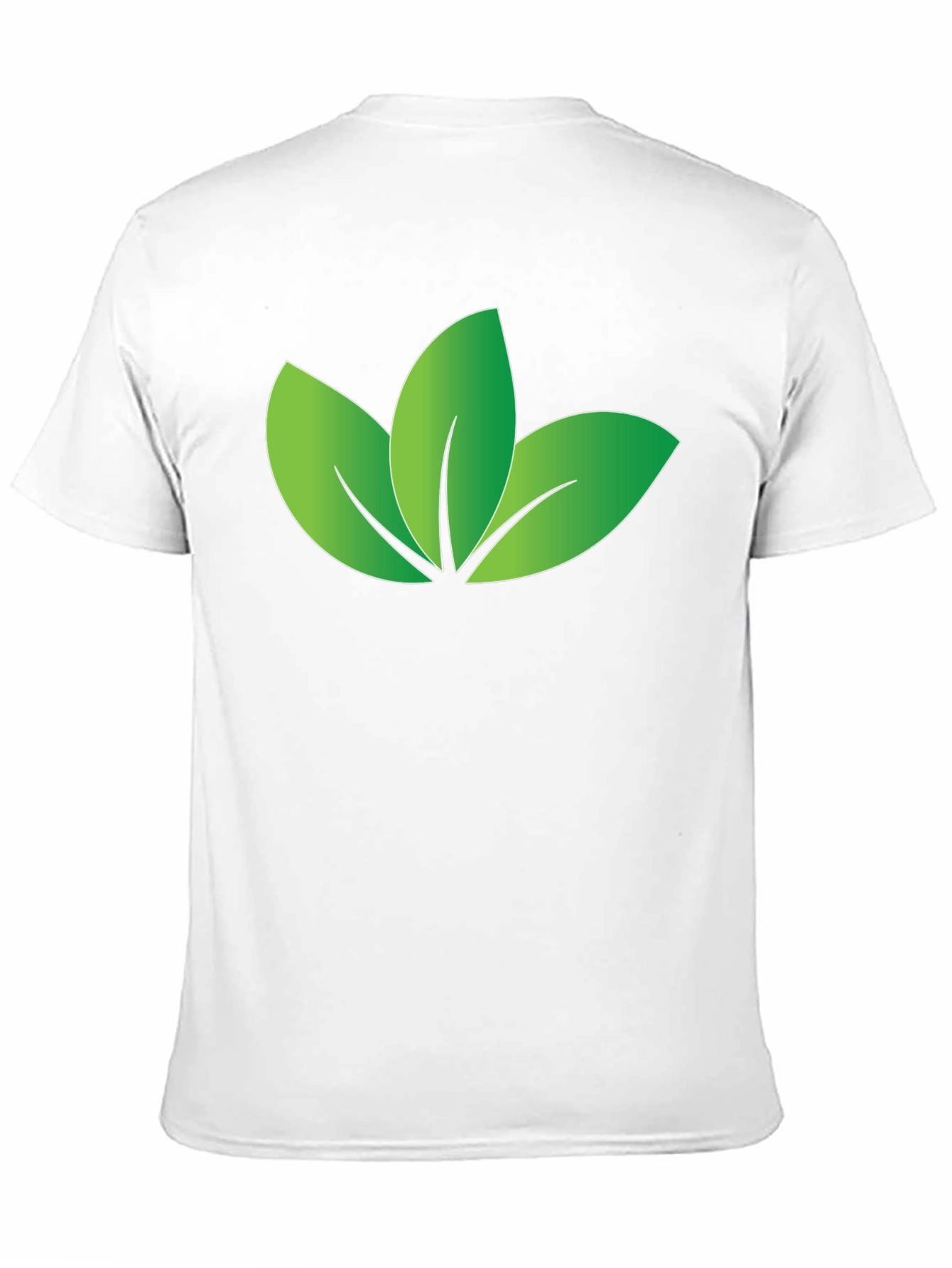 Eco-Friendly Leaf Design Black T-Shirt