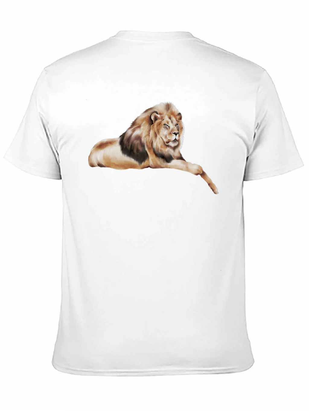 Lion Graphic Tee - Black Cotton T-Shirt