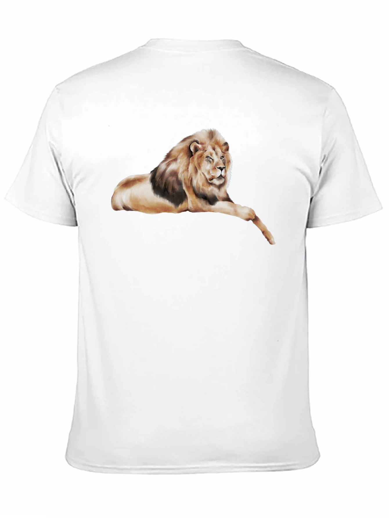 Lion Graphic Tee - Black Cotton T-Shirt