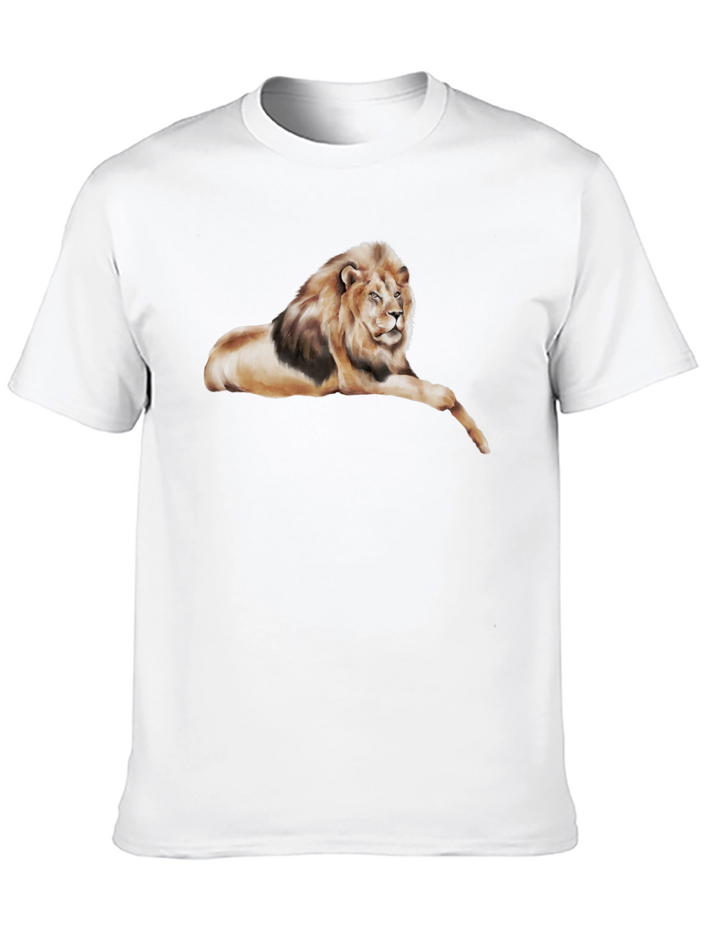 Lion Graphic Tee - Black Cotton T-Shirt