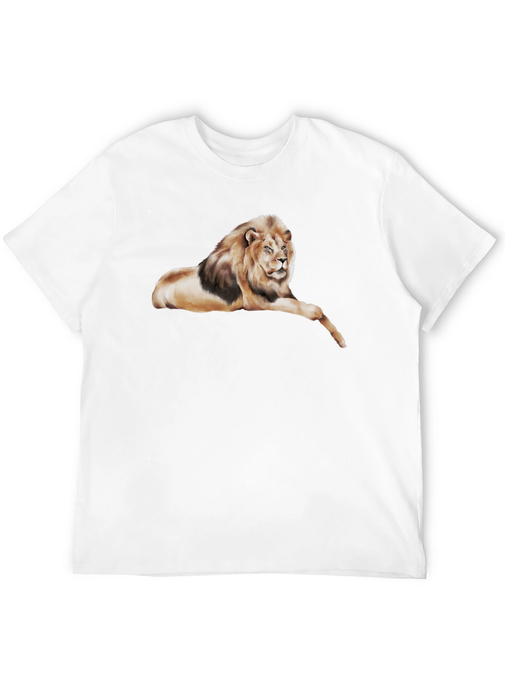 Lion Graphic Tee - Black Cotton T-Shirt