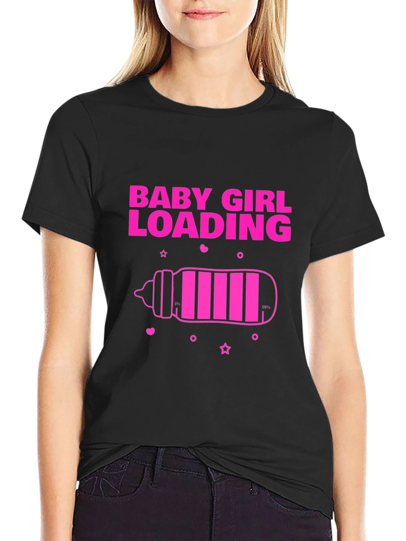 Baby Girl Loading T-Shirt - New Parent Gift