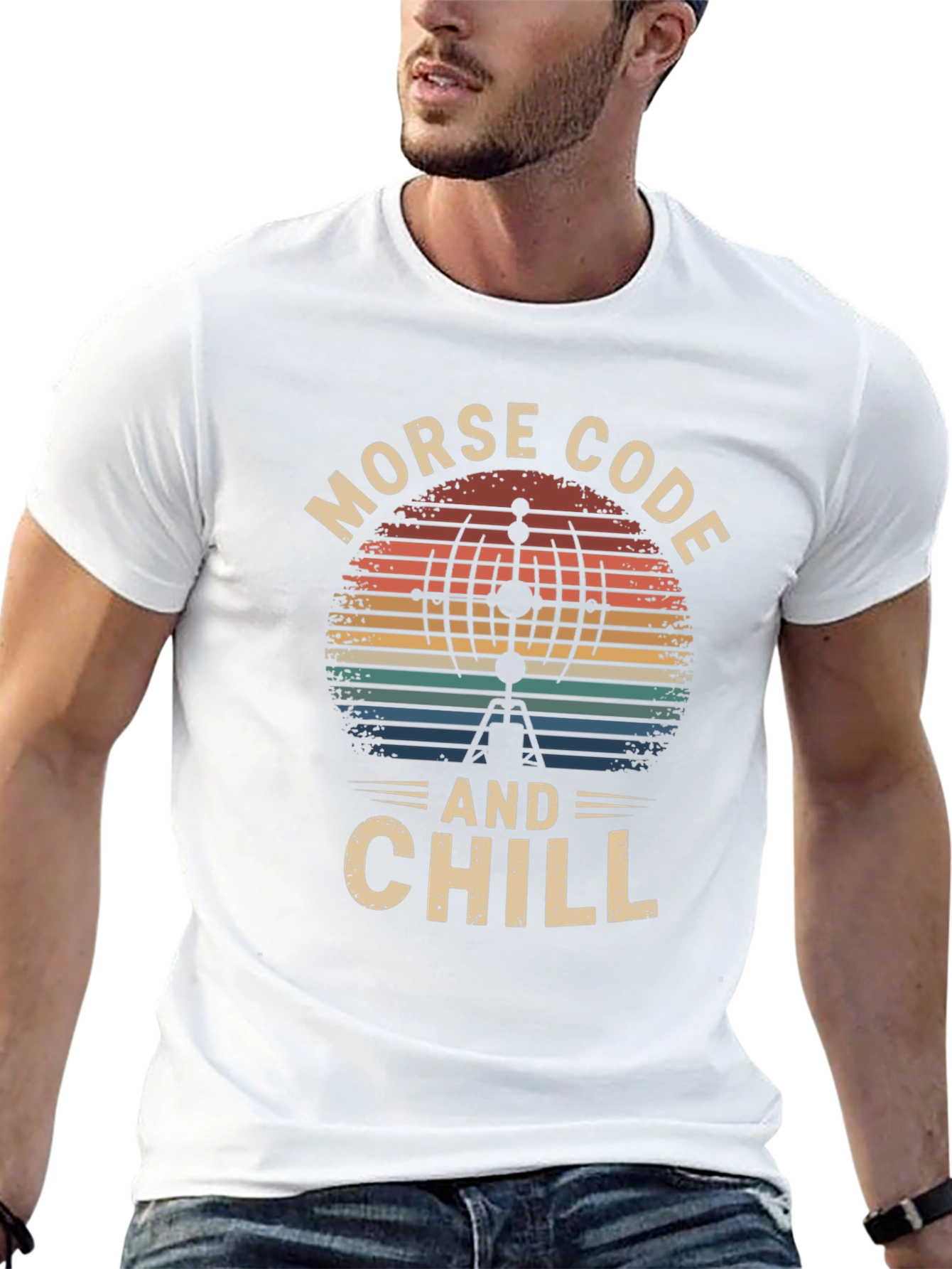 Morse Code and Chill Retro T-Shirt