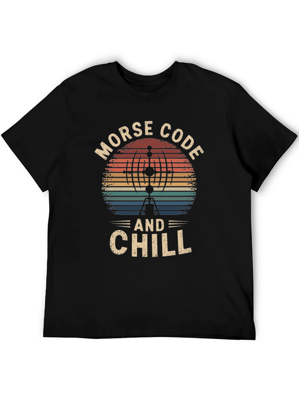 Morse Code and Chill Retro T-Shirt