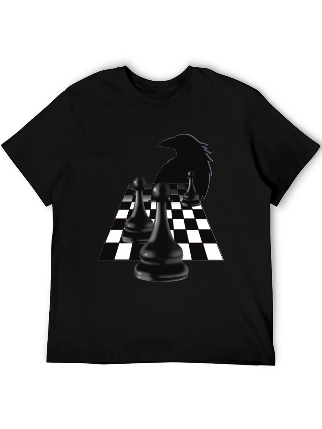 Raven Chess T-Shirt - Black