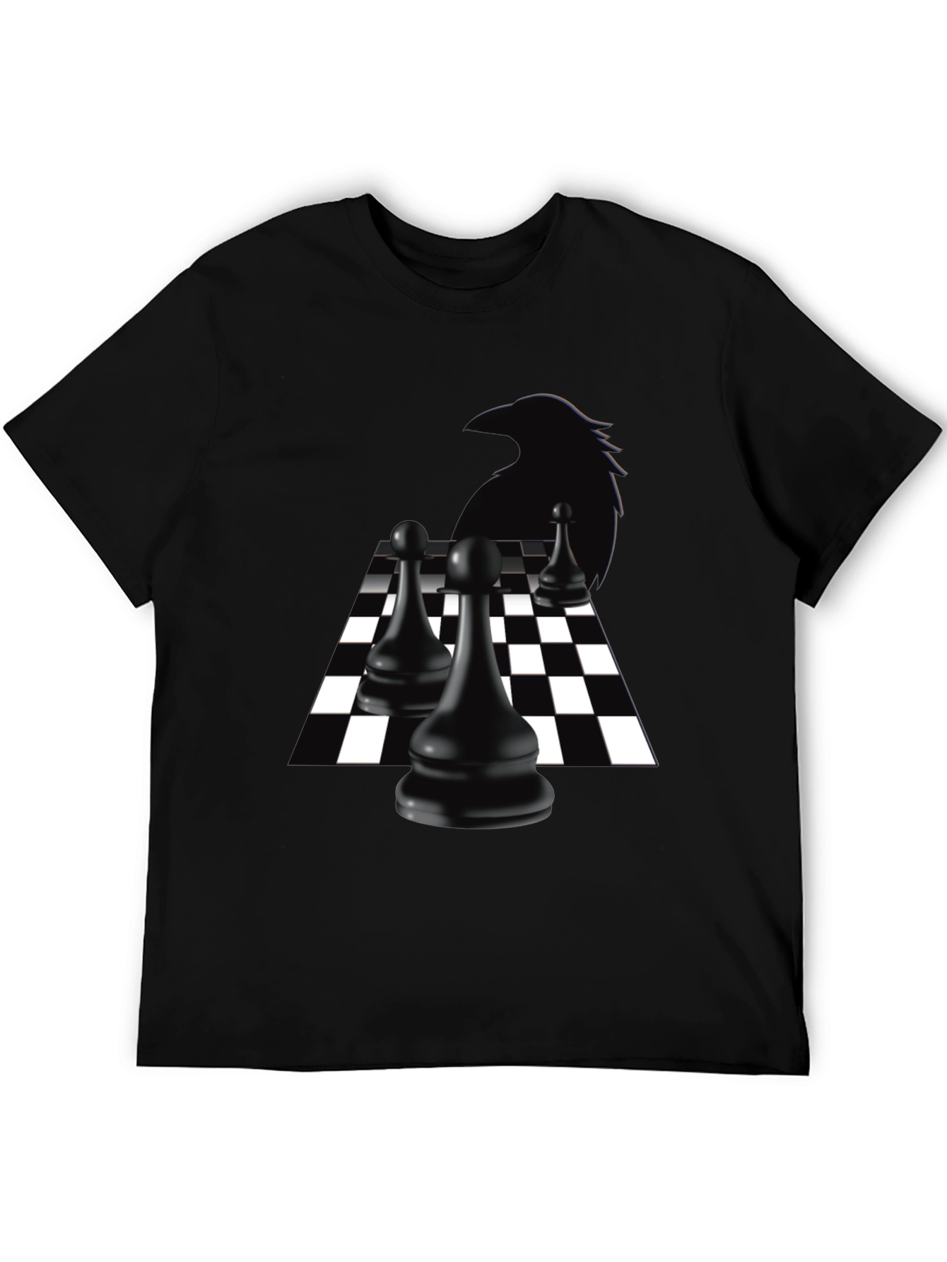 Raven Chess T-Shirt - Black