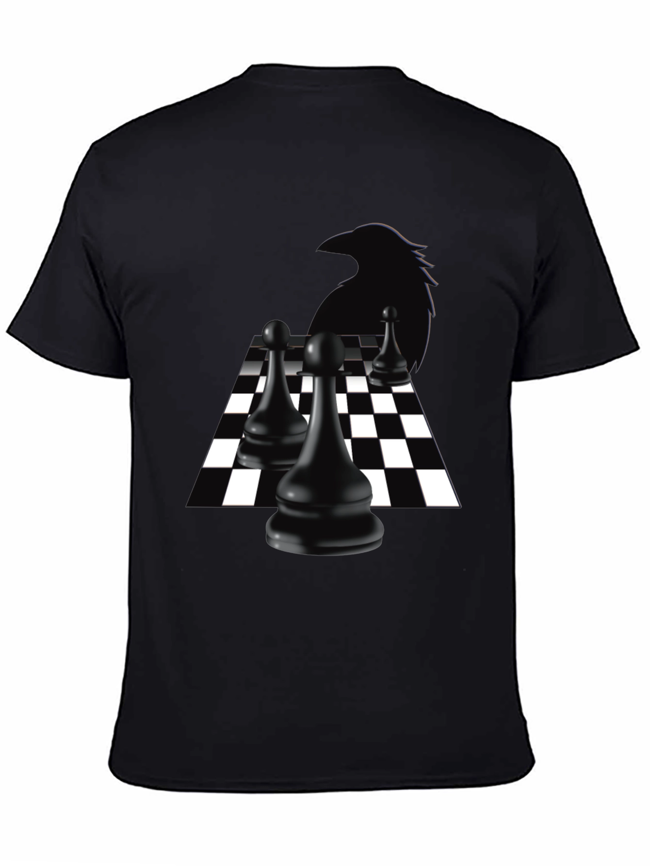 Raven Chess T-Shirt - Black