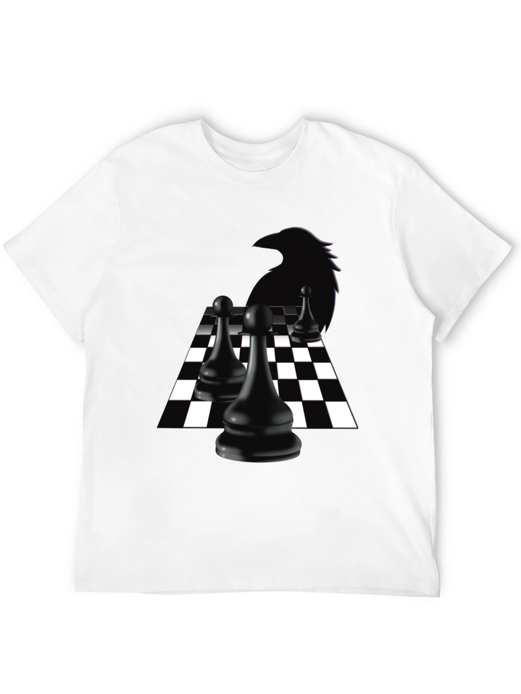 Raven Chess T-Shirt - Black