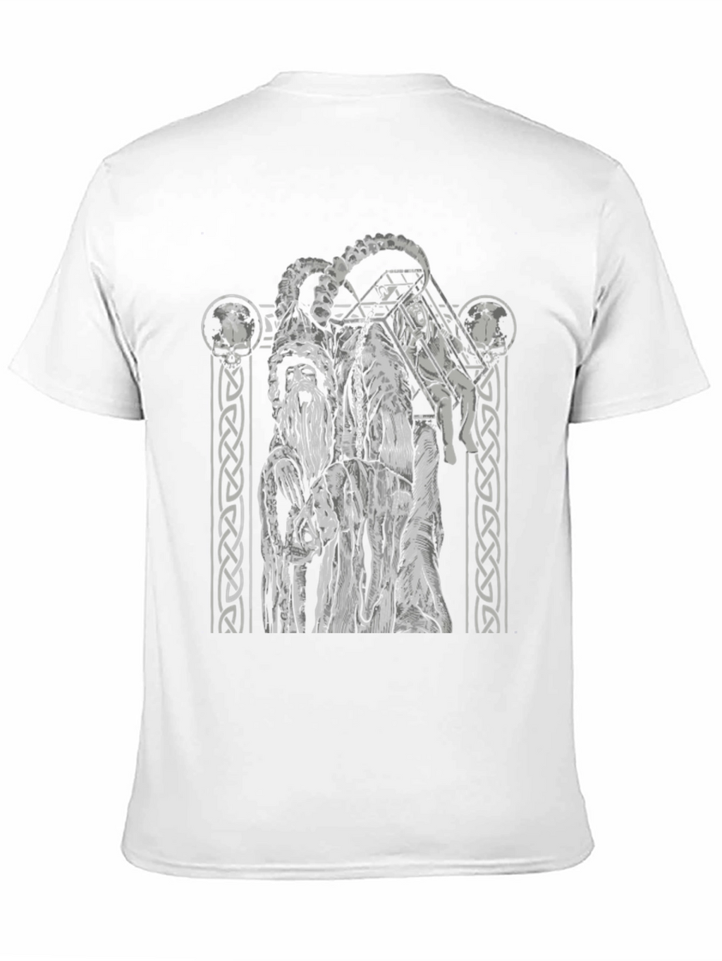 Black Graphic Tee - Horned Figure