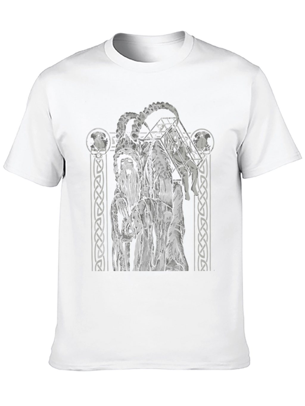 Black Graphic Tee - Horned Figure