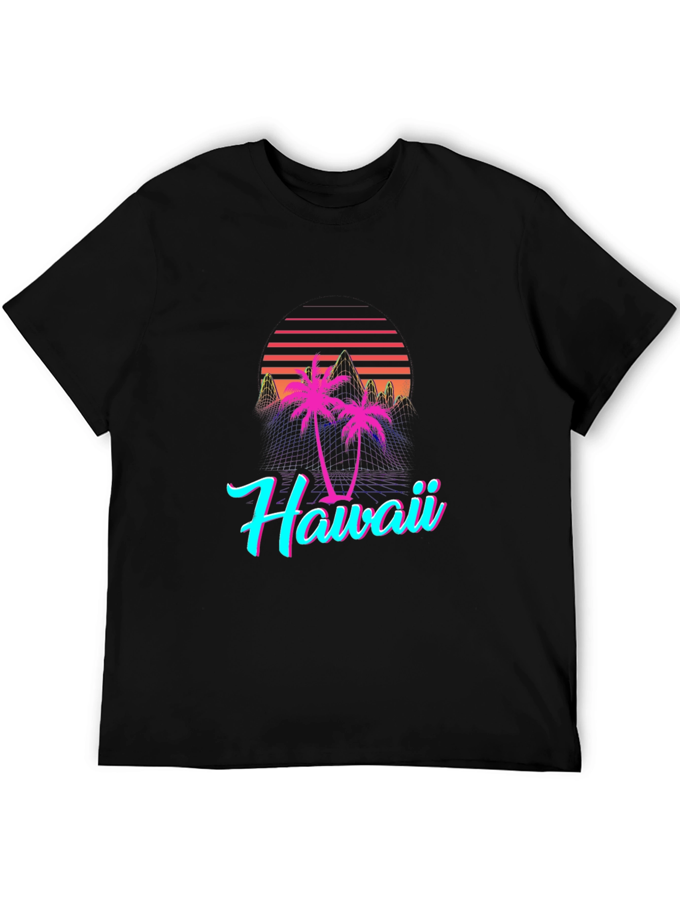 Retro Hawaii T-Shirt - Vaporwave Palm Design