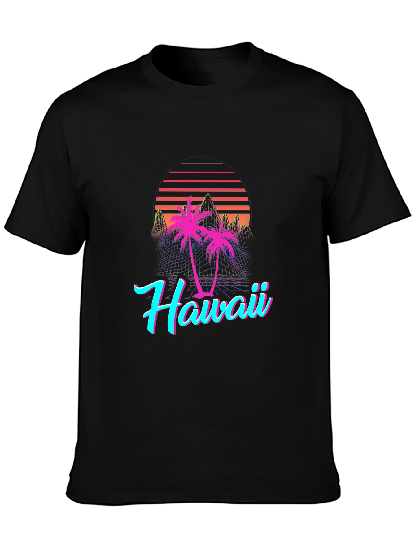 Retro Hawaii T-Shirt - Vaporwave Palm Design