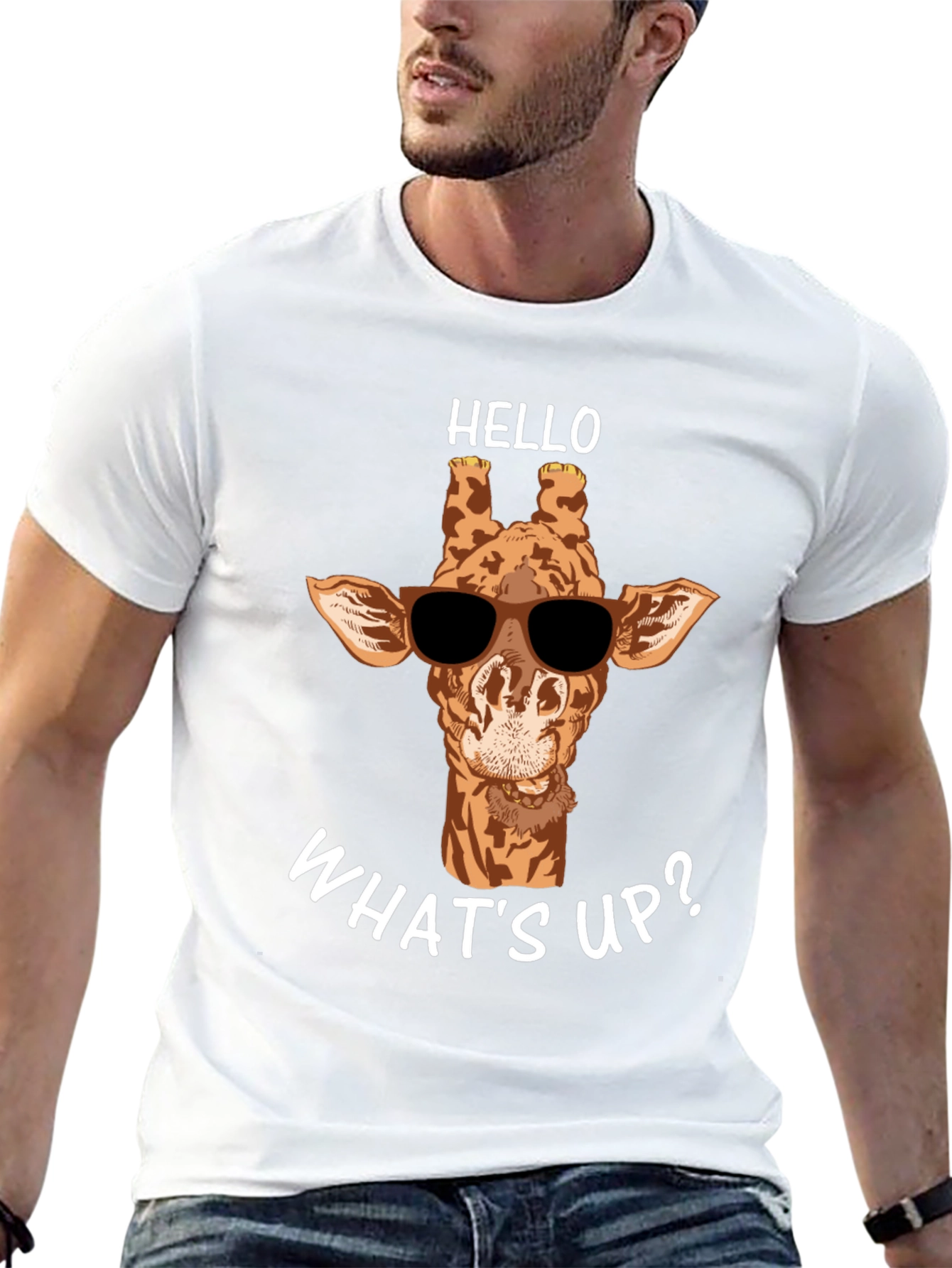 Cool Giraffe T-Shirt - Hello Whats Up?