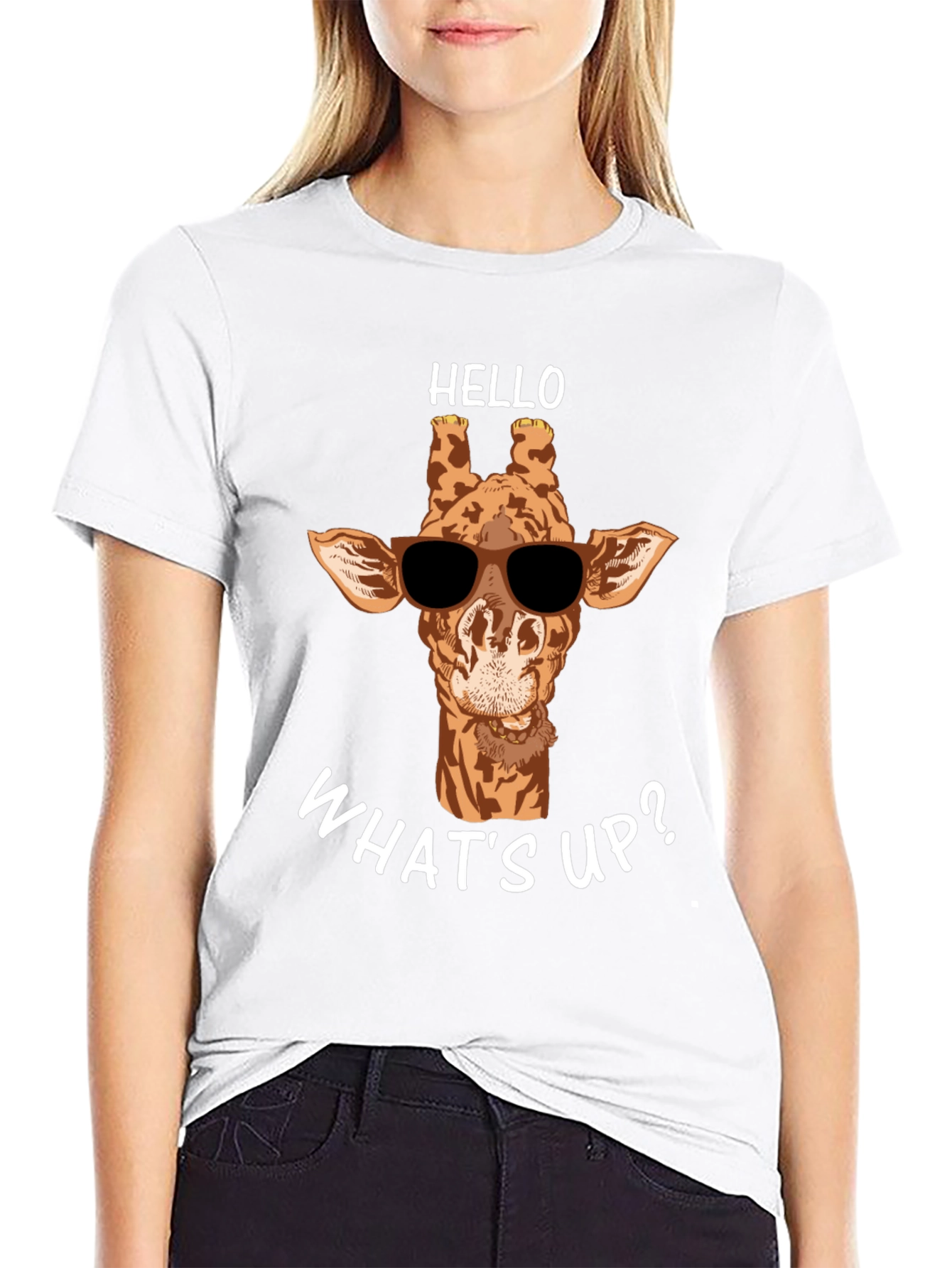 Cool Giraffe T-Shirt - Hello Whats Up?