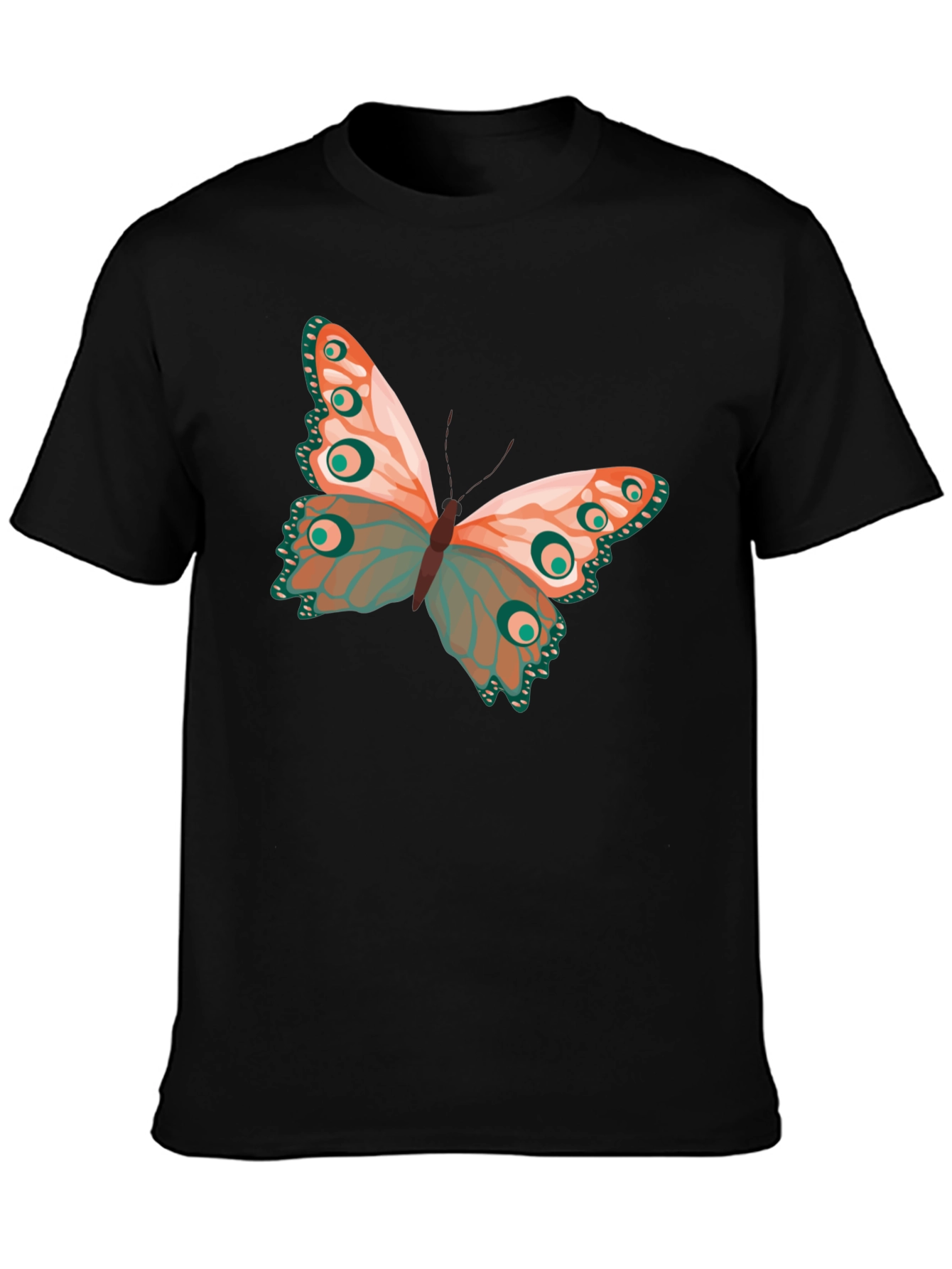 Butterfly Graphic Black Tee - Stylish & Unique!
