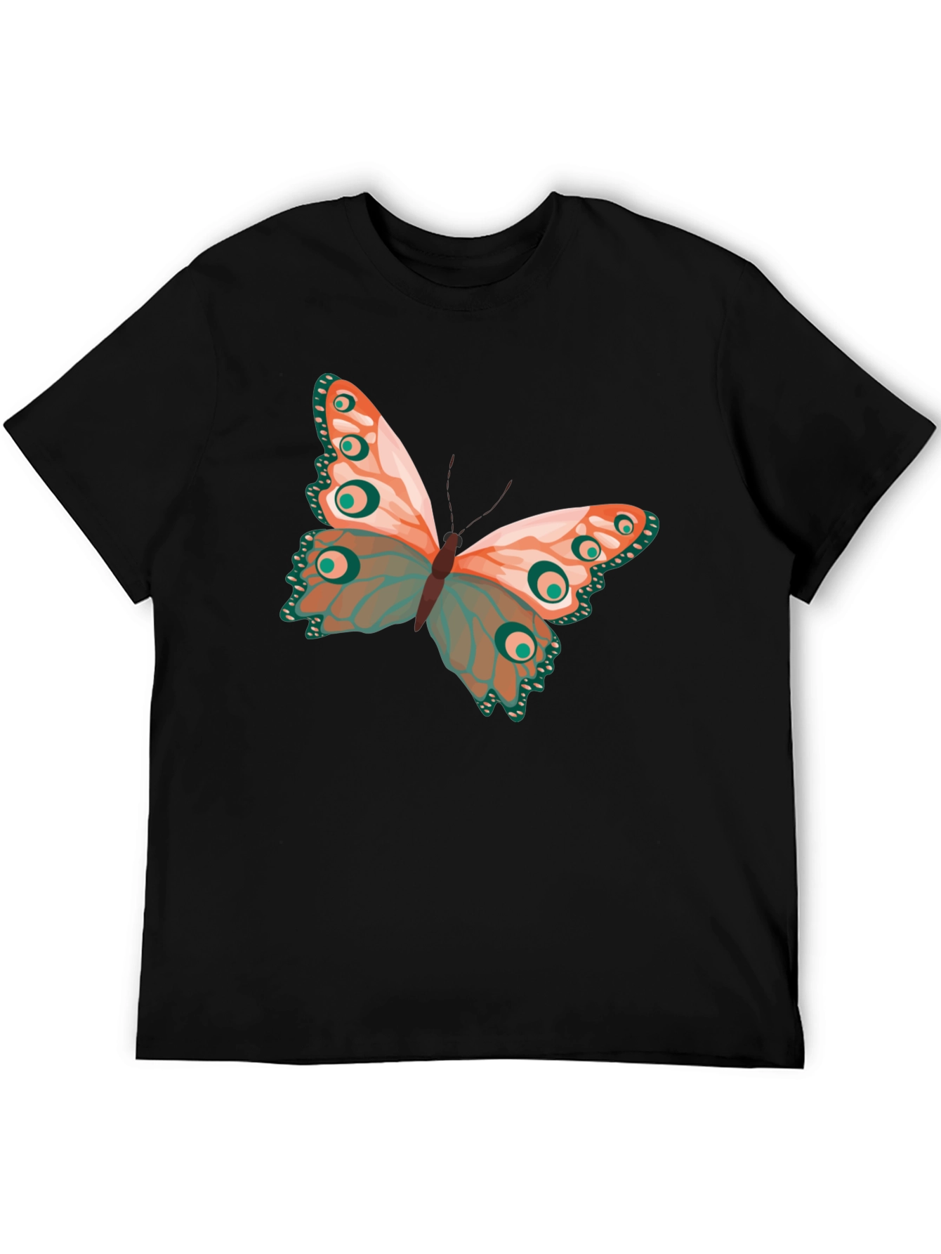 Butterfly Graphic Black Tee - Stylish & Unique!