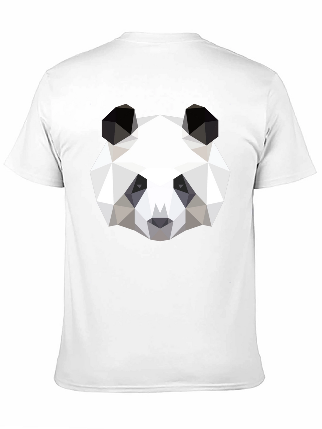 Geometric Panda Graphic Black T-Shirt