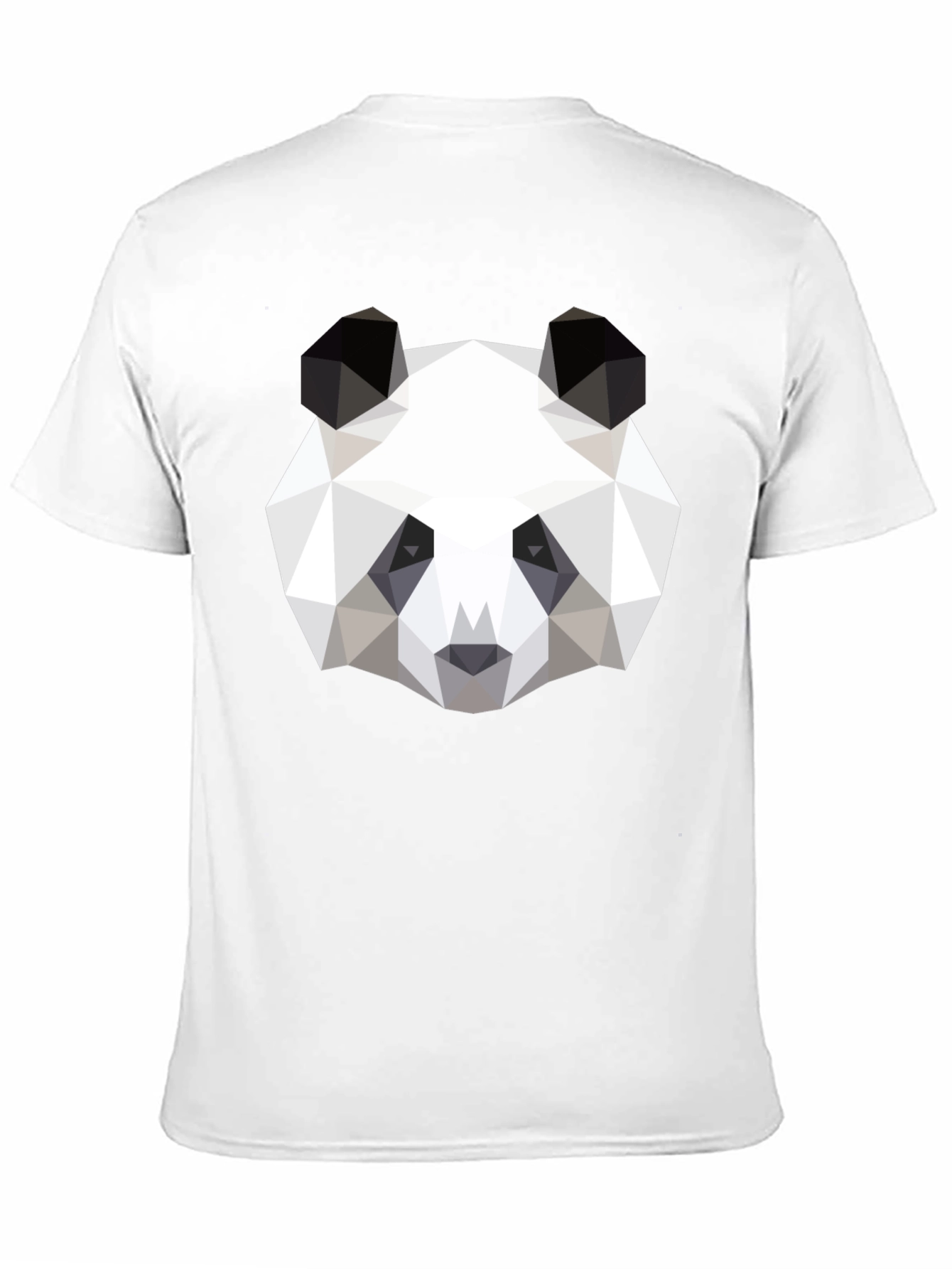 Geometric Panda Graphic Black T-Shirt