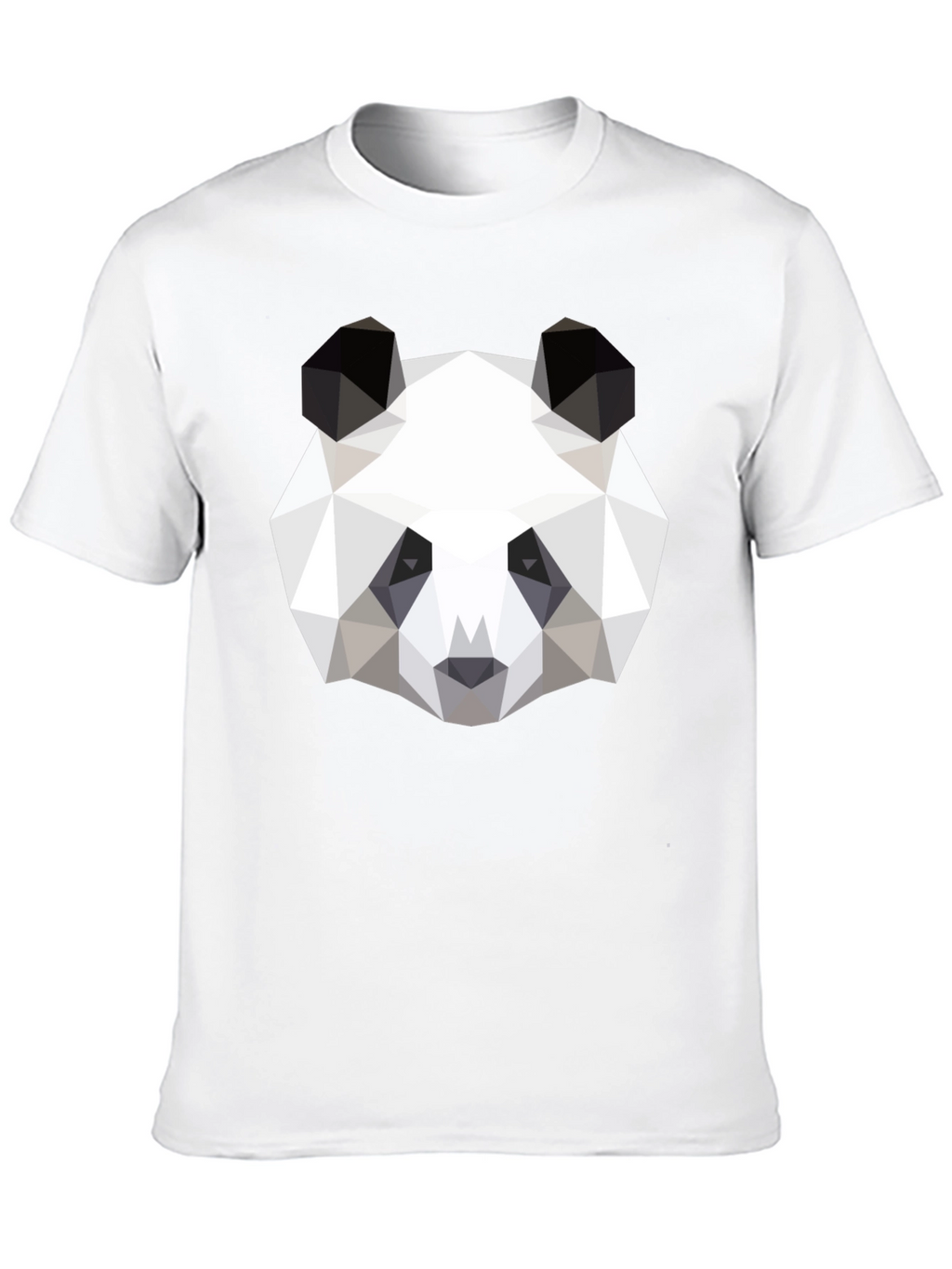 Geometric Panda Graphic Black T-Shirt