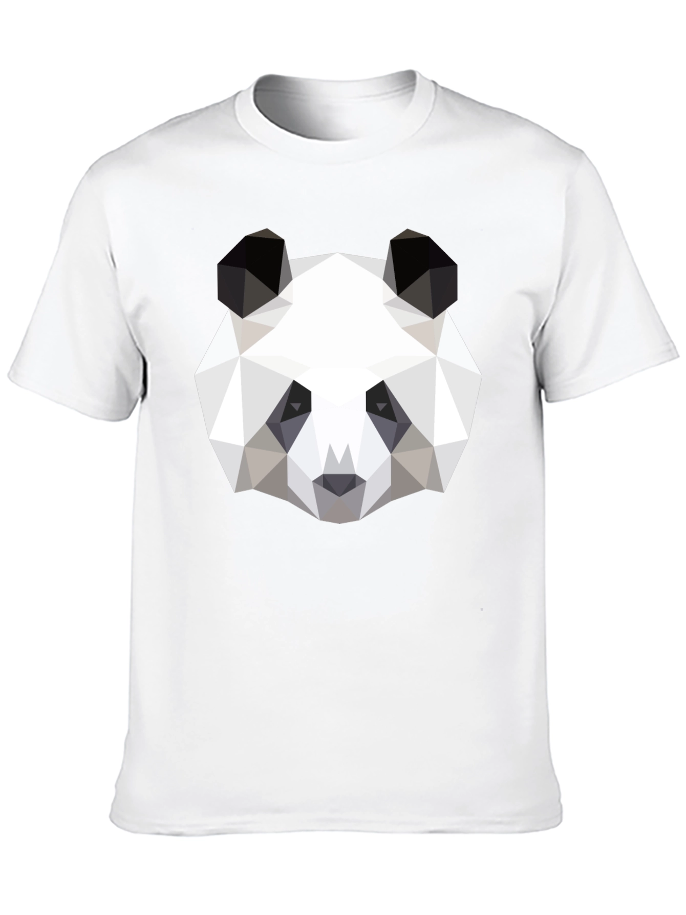 Geometric Panda Graphic Black T-Shirt