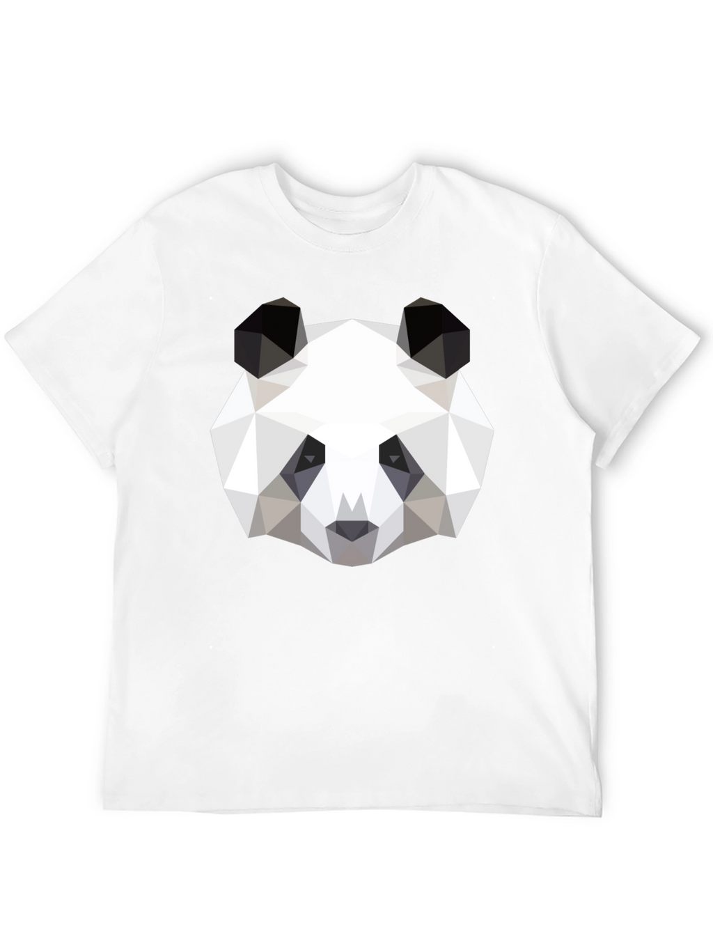 Geometric Panda Graphic Black T-Shirt