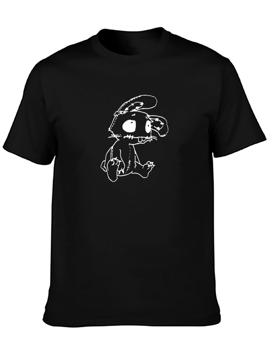 Creepy Bunny Black T-Shirt